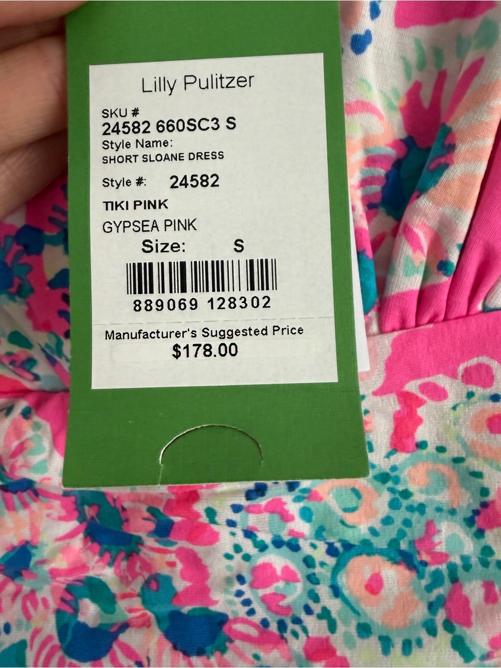 NWT Lilly Pulitzer Short Sloane Dress Tiki Pink Gypsea Pink Size S - Picture 10 of 10